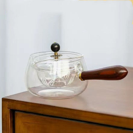 Side Handle Glass Teapot