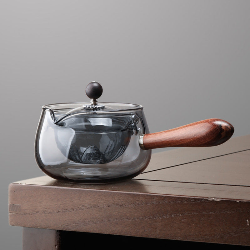 Side Handle Glass Teapot