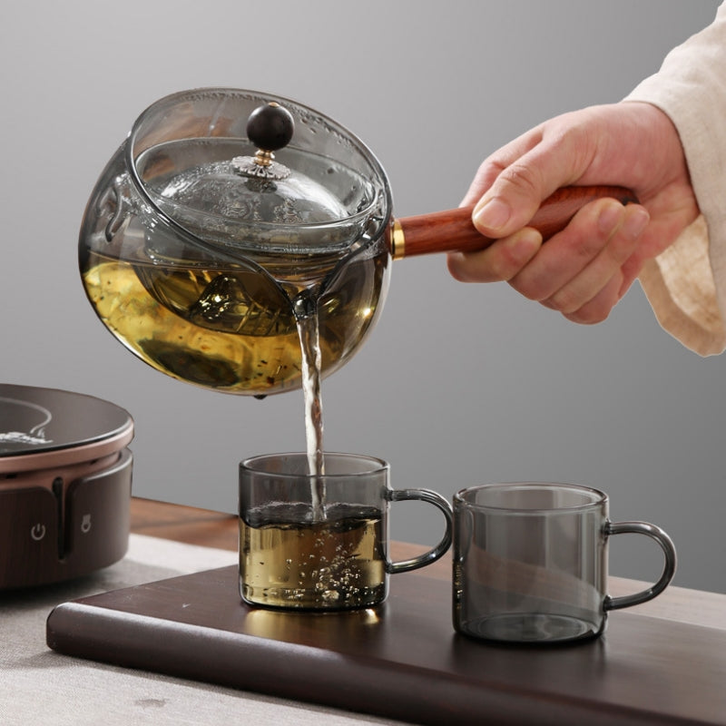 Side Handle Glass Teapot